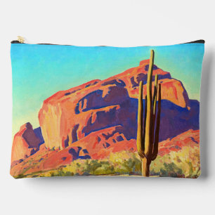 Red Rocks and Cactus by Maynard Dixon Accessory Pouch