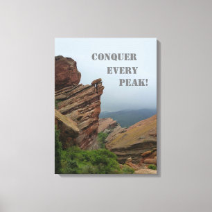 Red Rocks Ascent: Conquer Every Peak Canvas Print
