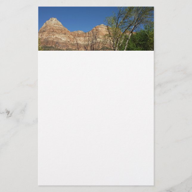 Red Rocks at Zion National Park Photography Stationery (Front)