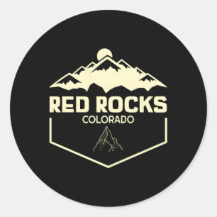 Red Rocks Colorado Beautiful Rocky Mountains Classic Round Sticker