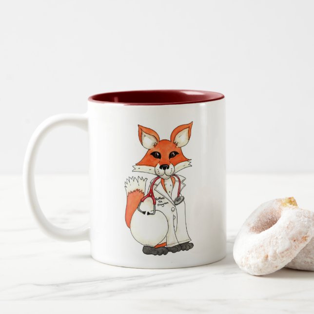 Red Rocks Fox Mug (With Donut)