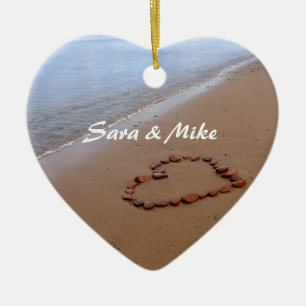 Red Rocks Heart Beach Ornament