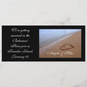 Red Rocks Heart in the Sand Invitations