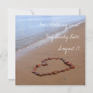 Red Rocks Heart on the Sandy Beach