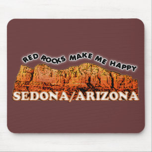 Red rocks make me happy mouse mat