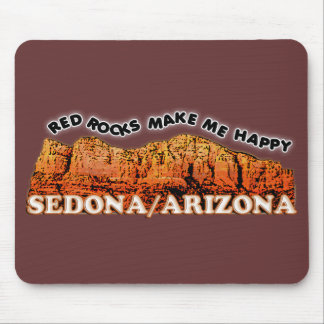 Red rocks make me happy mouse mat