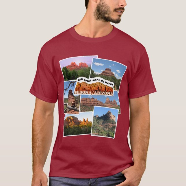 Red Rocks make me happy! T-Shirt (Front)
