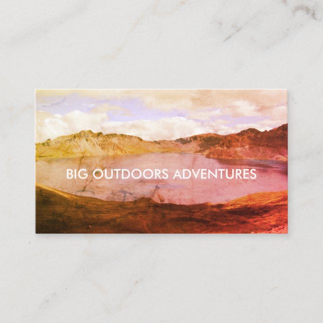 Red Rocks Mountain Wilderness Adventure Guide Business Card (Front)