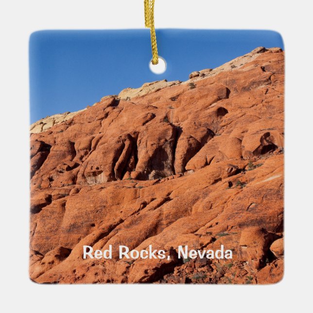 Red Rocks, Nevada Ceramic Ornament (Front)