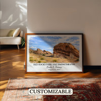 Red Rocks Park and Amphitheatre Colorado Poster