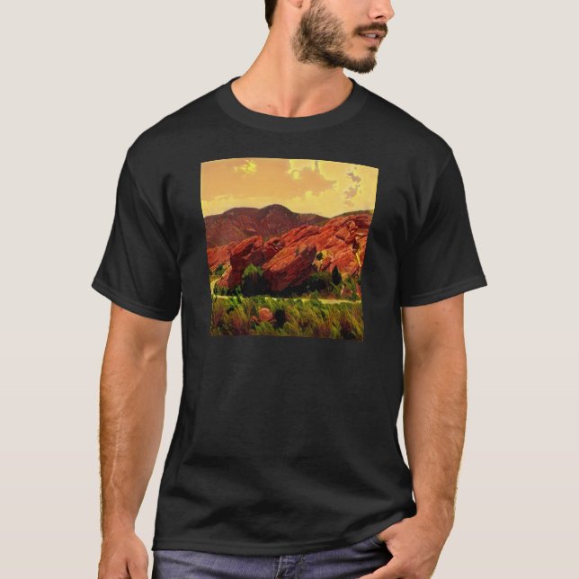 Red Rocks Park Denver Colorado T-Shirt (Front)