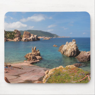 Red rocky coast of Sardinia mousepad