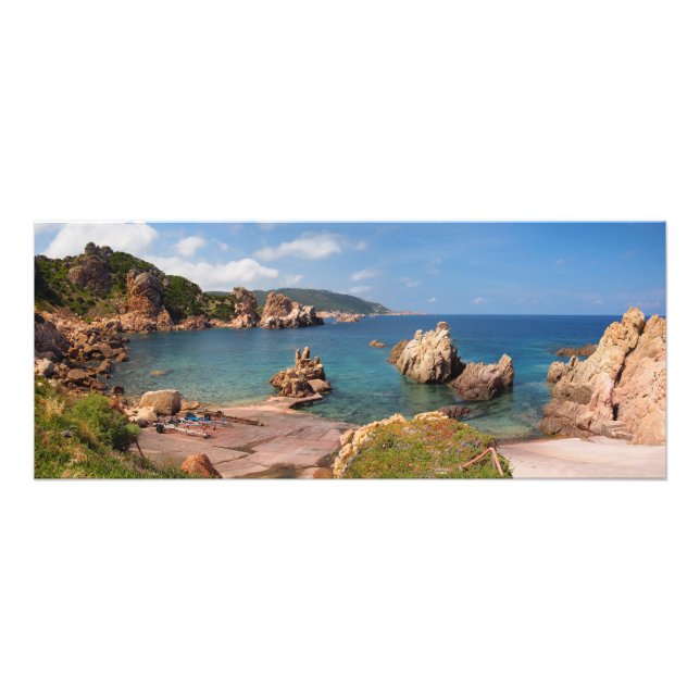 Red rocky coast of Sardinia photo print (Front)