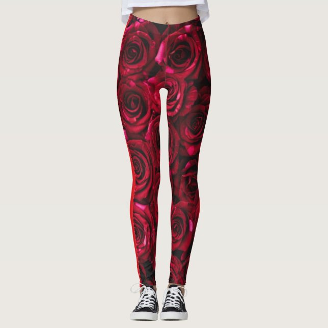 Red roes leggings (Front)