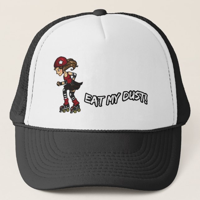 Red Rollerderby jammer Trucker Hat (Front)