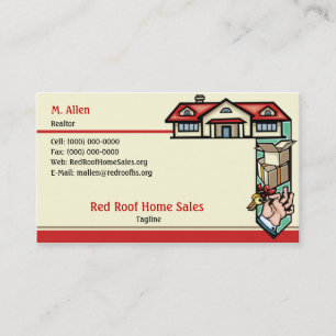 Red Roof Home Sales Business Card