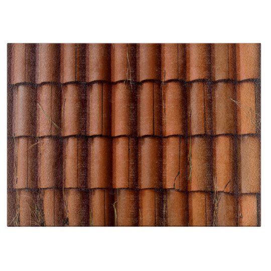 Red Roof Tiles Cutting Board
