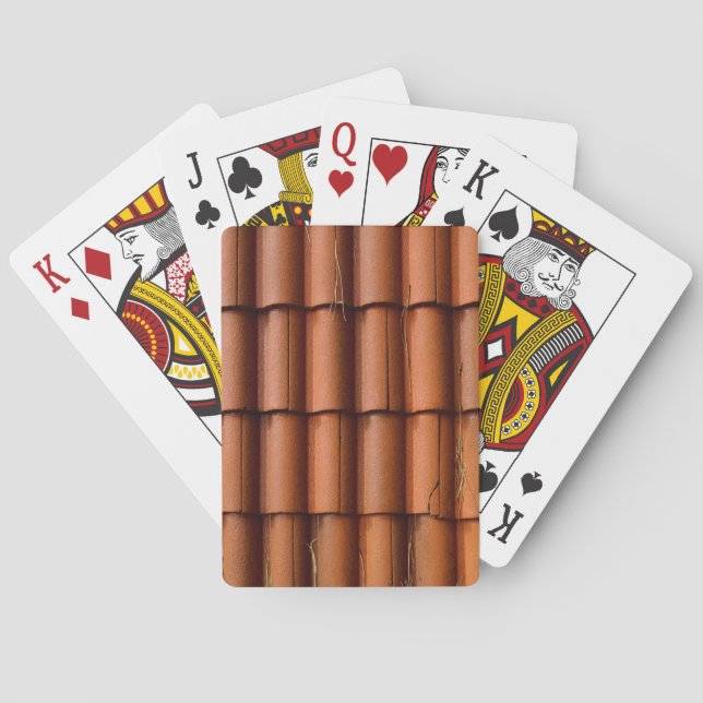 Red Roof Tiles Playing Cards (Back)