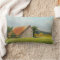 Red-Roofed Barn in the Meadow Lumbar Pillow