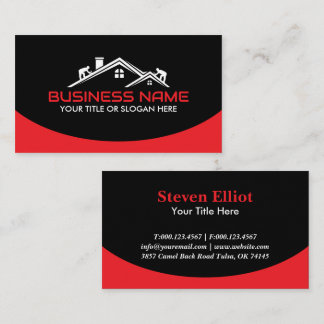 Red Roofers Professional Roofing Service Business  Business Card