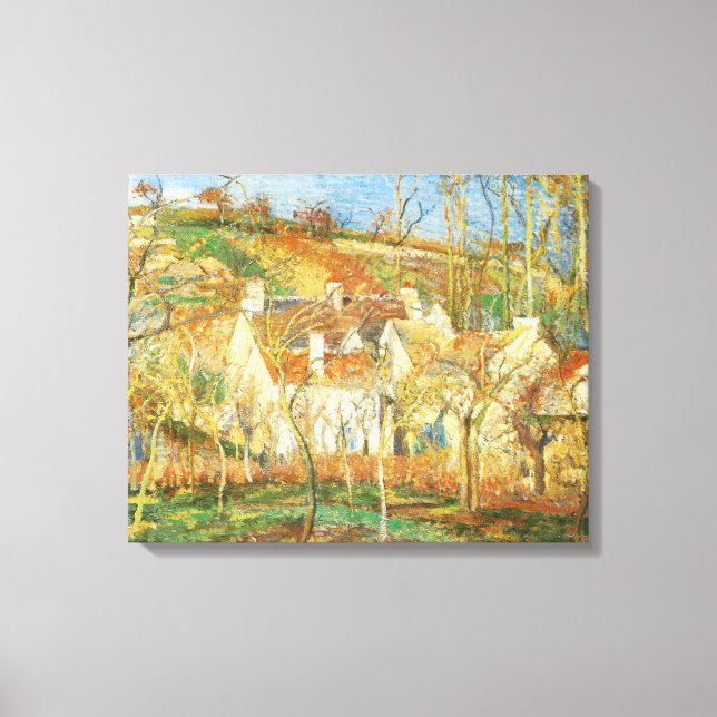Red Roofs, Corner of a Village, Winter by Pissarro Canvas Print (Front)