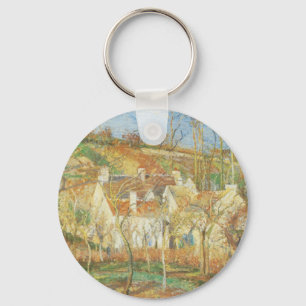 Red Roofs, Corner of a Village, Winter by Pissarro Key Ring