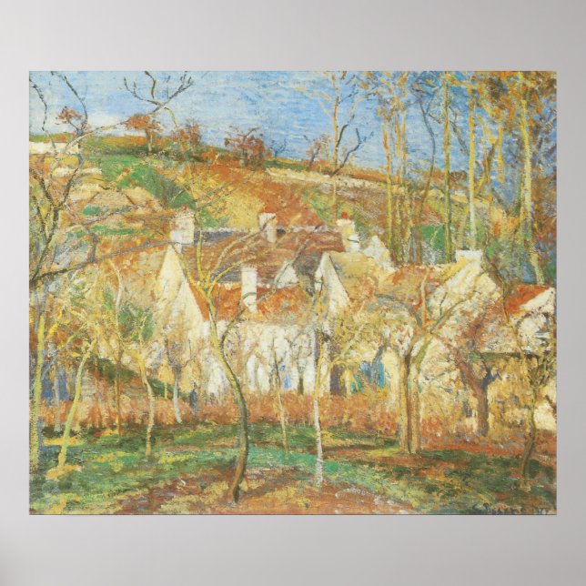 Red Roofs, Corner of a Village, Winter by Pissarro Poster (Front)