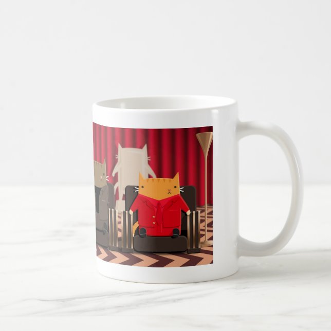 Red Room Cats Coffee Mug (Right)
