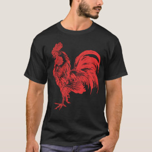 Red Rooster Cocky Vintage Rooster T-Shirt