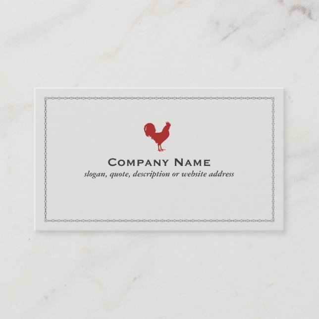 Red Rooster Country Farm Business Card (Front)