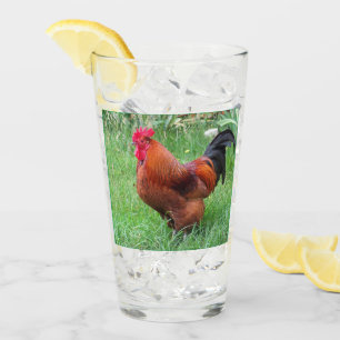 Red Rooster Drinking Glass Collectors 