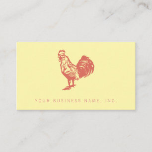 Red Rooster Farmhouse Bistro Logo Professional Business Card