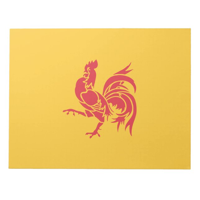 Red Rooster (Flag of Wallonia) Notepad (Front)