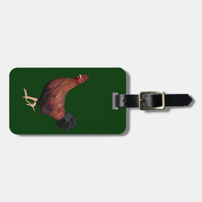 Red Rooster Luggage Tag (Front Horizontal)