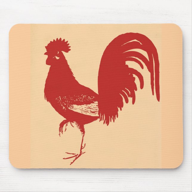 Red Rooster Mouse Mat (Front)