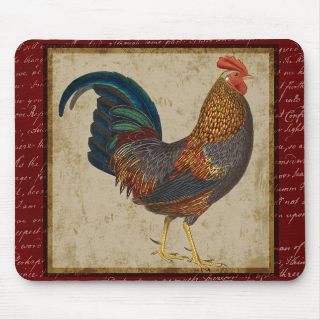 Red Rooster Mouse Mat (Front)