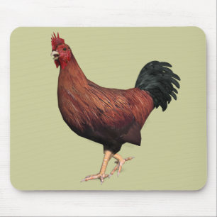 Red Rooster Mouse Mat