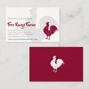 Red Rooster Poultry Farm or Restaurant Business Card
