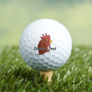Red Rooster's Head Golf Balls