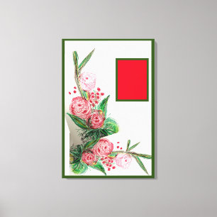 Red Rosas Asymmetric Arrangement Canvas Print