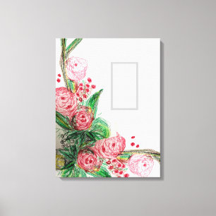 Red Rosas Asymmetric Canvas Print