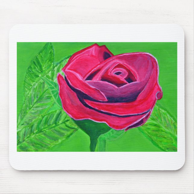 Red Rose2 Mouse Mat (Front)