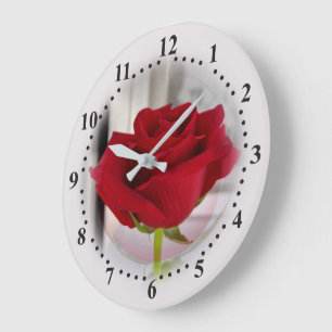 Red rose 2 large clock