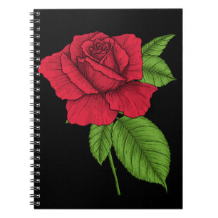 Red rose 2 notebook