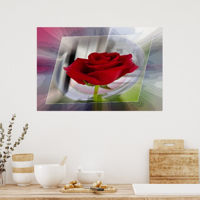 Red rose 2 poster (Kitchen)