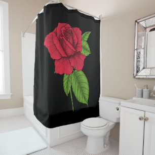 Red rose 2 shower curtain