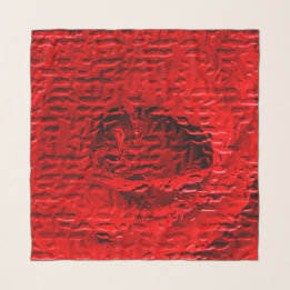 Red Rose Abstract Square Chiffon Scarf