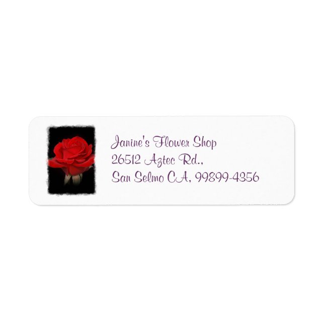 Red Rose Address Label 2 (Front)