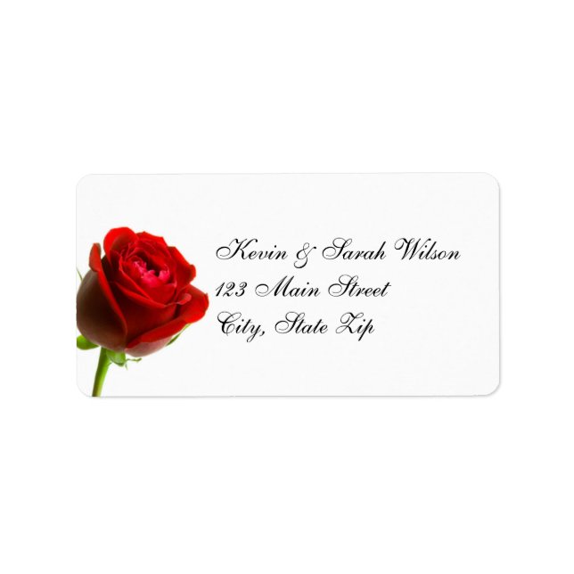 Red Rose Address Labels (Front)