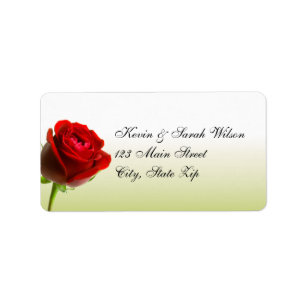 Red Rose Address Labels